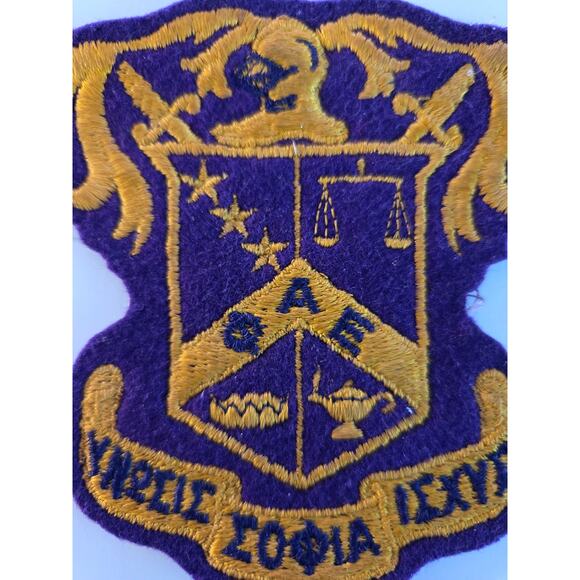 Vintage 50s-70s Phi Alpha Epsilon Greek Crest Patch 4.5" Felt Collegiate - Picture 2 of 4